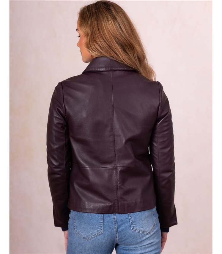 Fairnam Collared Leather Jacket