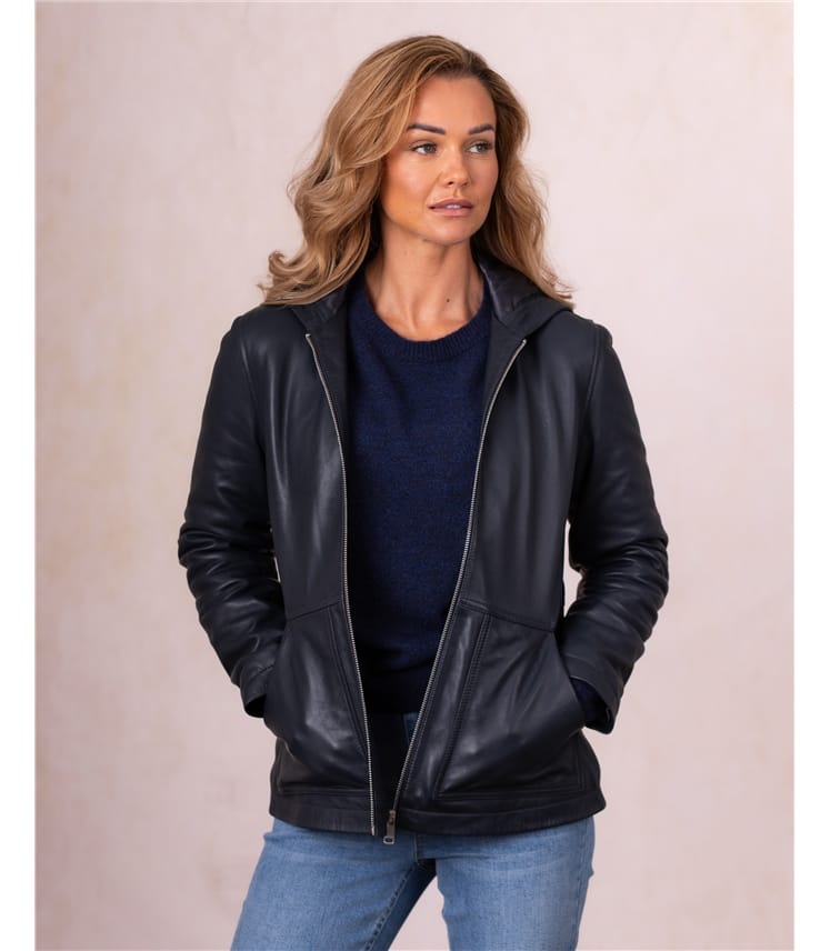 Hartside Hooded Leather Jacket