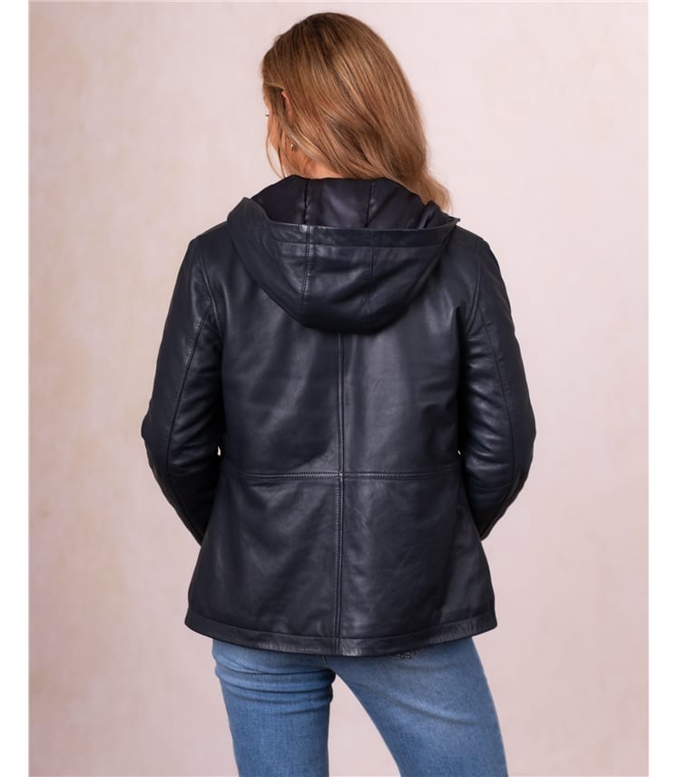 Hartside Hooded Leather Jacket