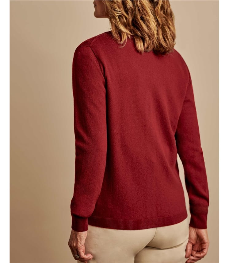 Cashmere Merino Classic V Neck Cardigan