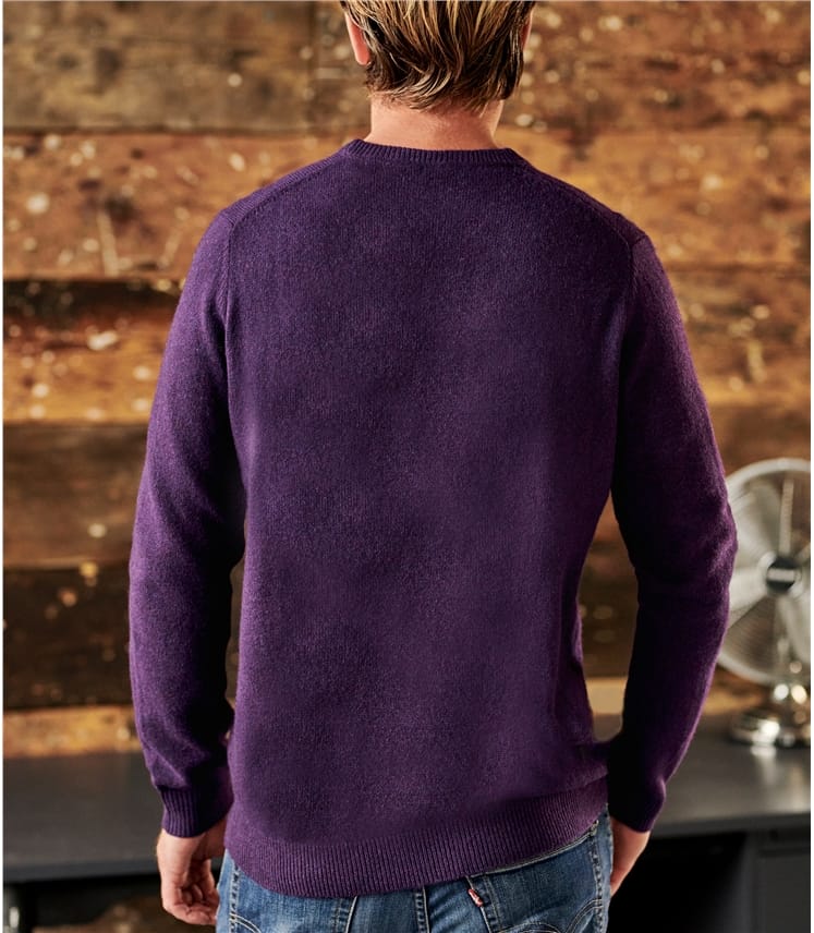 Pure Lambswool Knitted Crew Neck Jumper