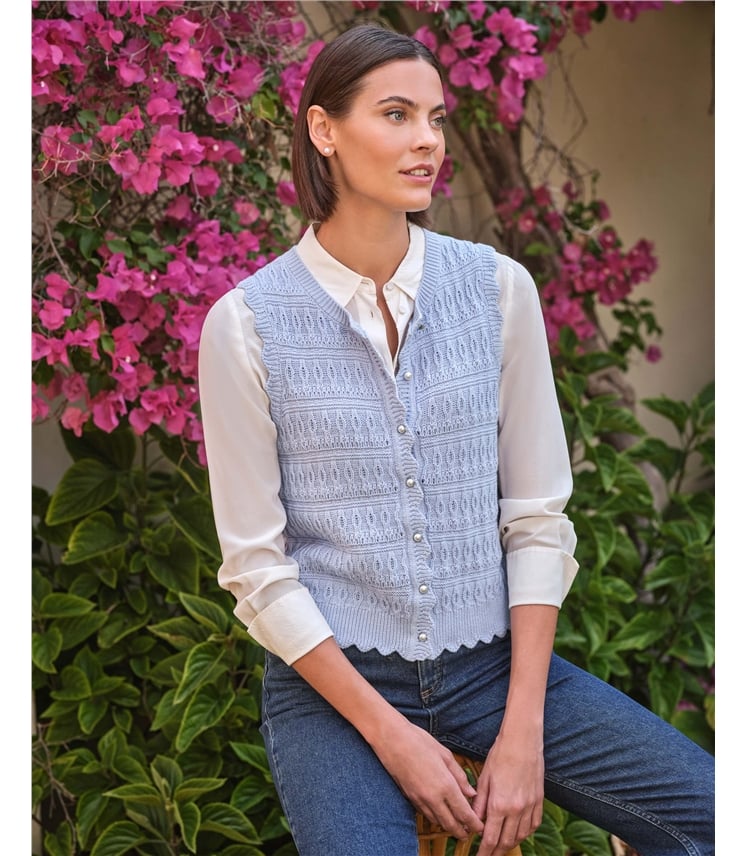 Cotton Scallop Vest