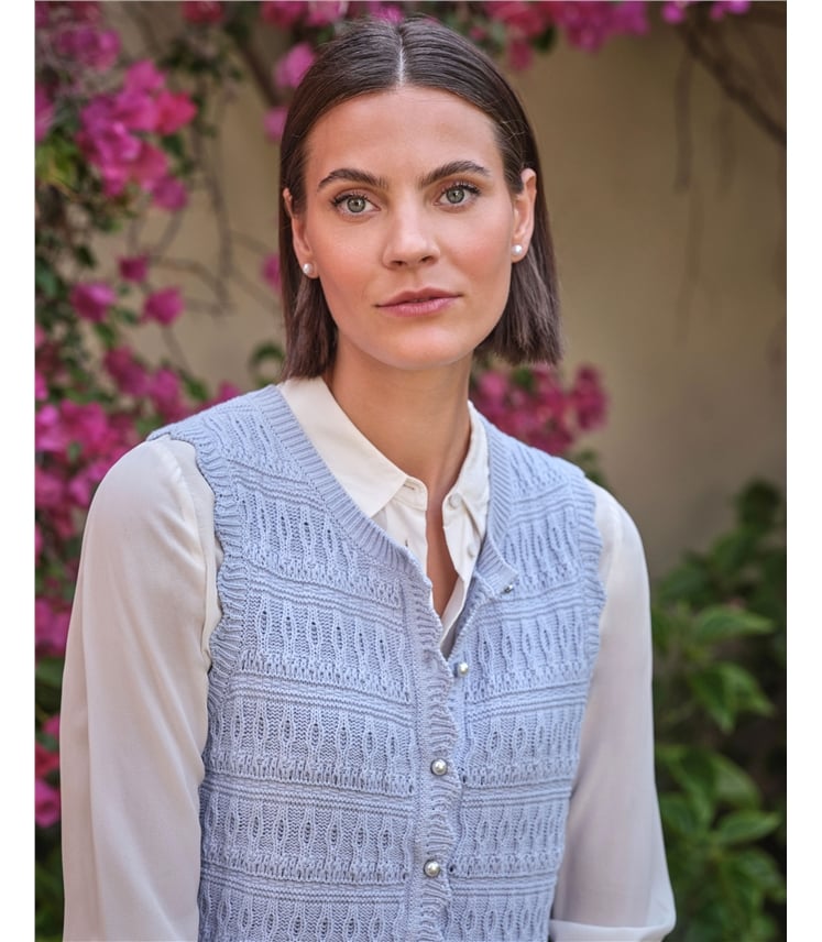 Cotton Scallop Vest