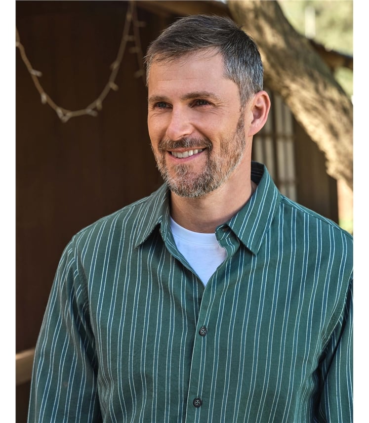 Textured Stripe Long Sleeve Shirt