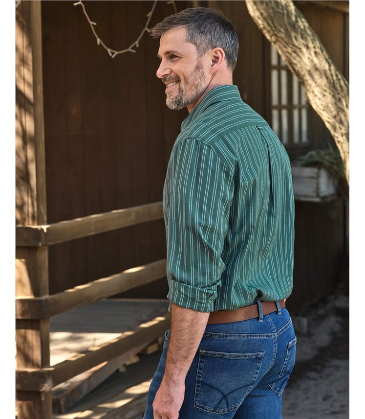 Textured Stripe Long Sleeve Shirt