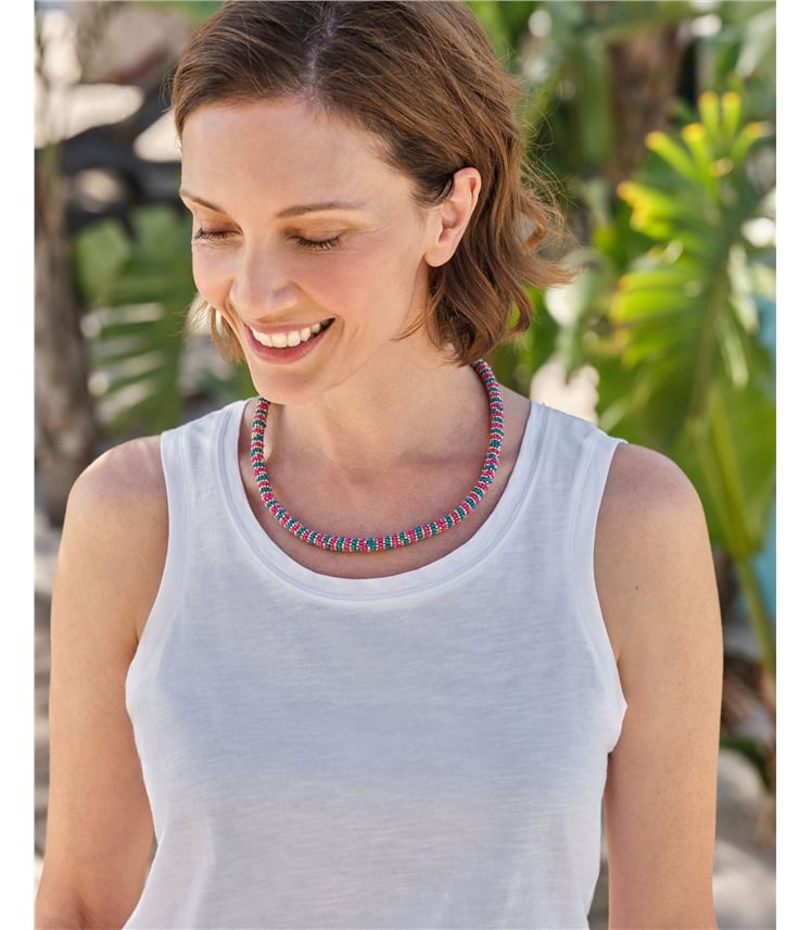 Seedbead Roll Necklace