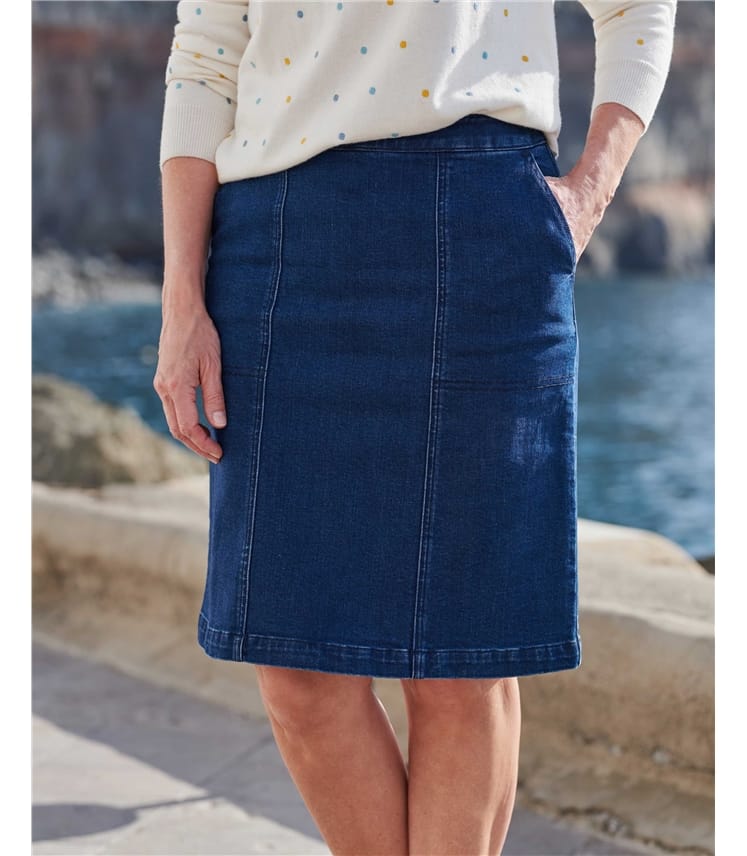 Cotton Denim Skirt