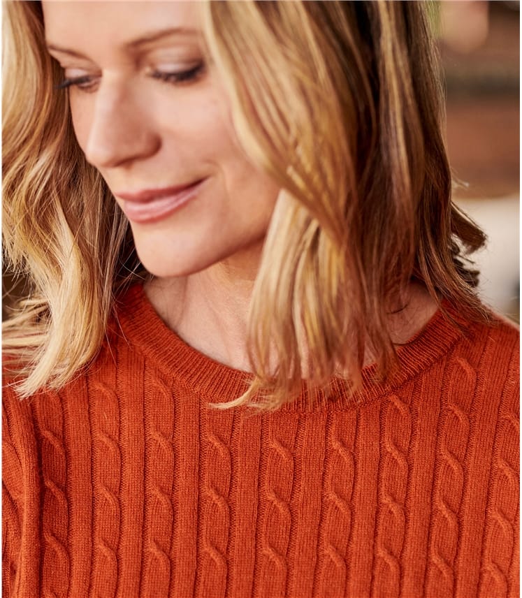 rust cashmere sweater