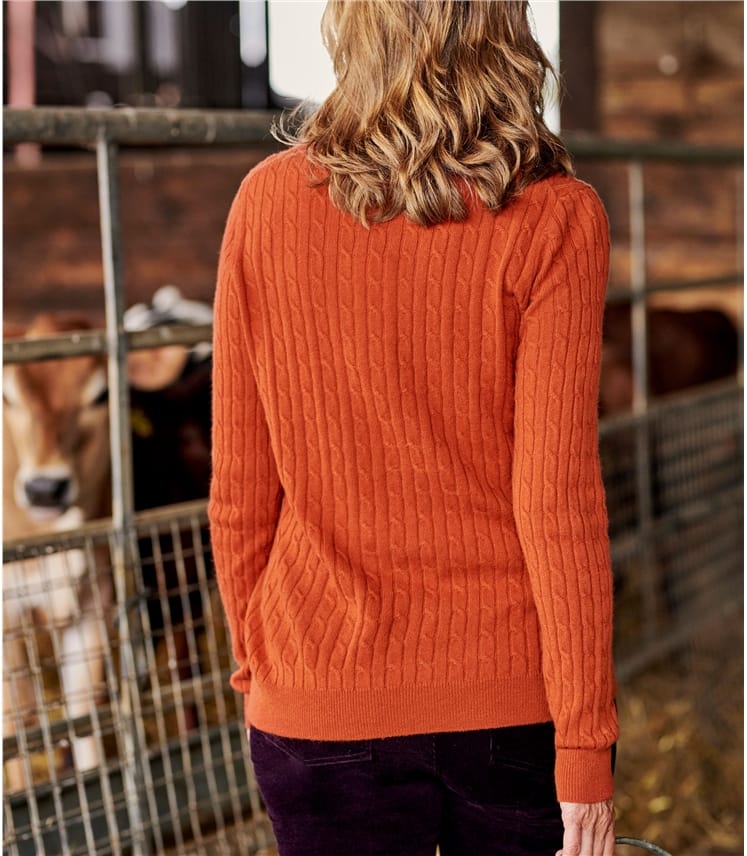 womens rust coloured jumper