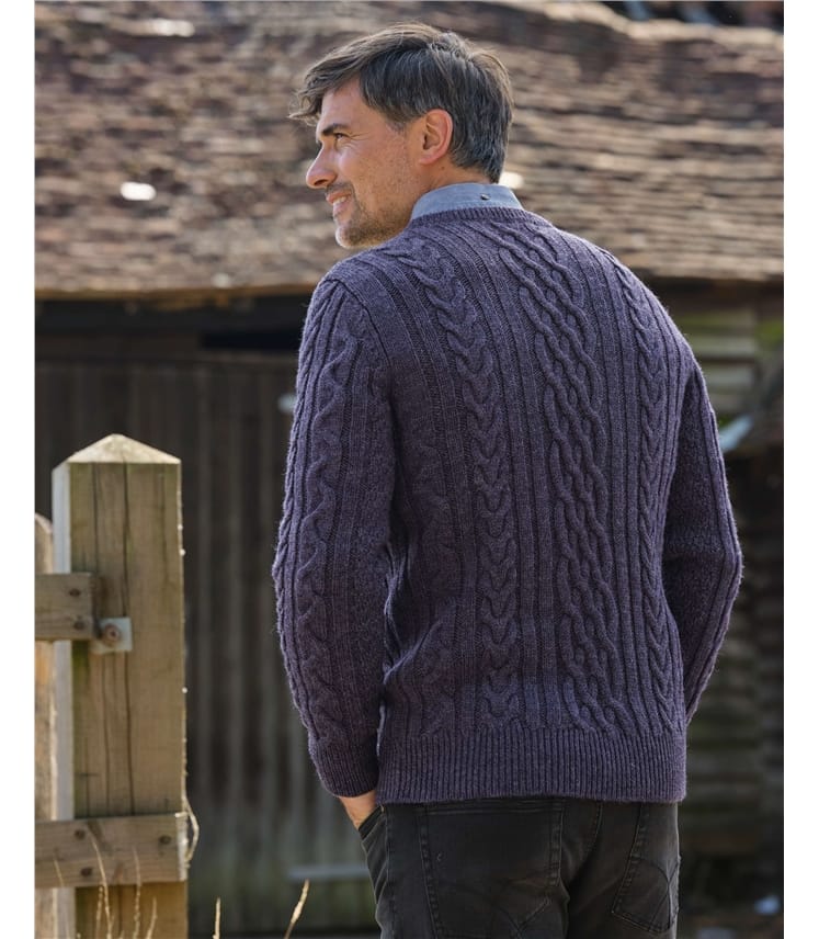 Pure Wool Aran Knitted Jumper