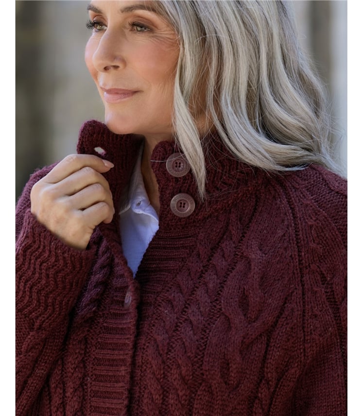 Pure Wool Aran Coatigan