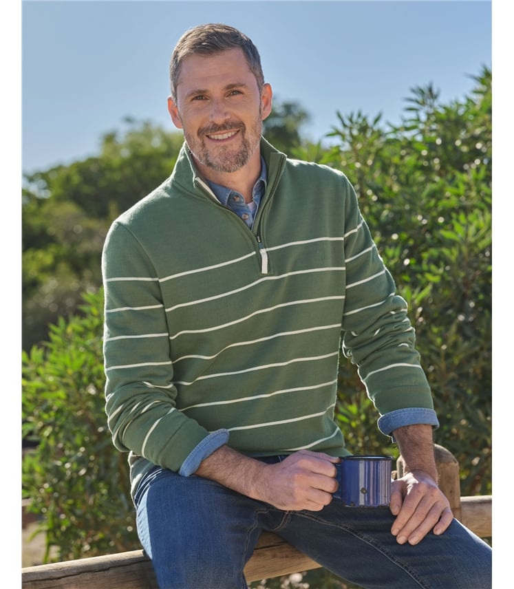 Cotton Half Zip Jumper