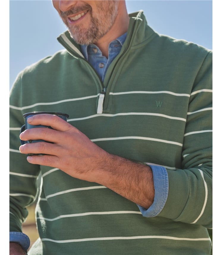 Cotton Half Zip Jumper