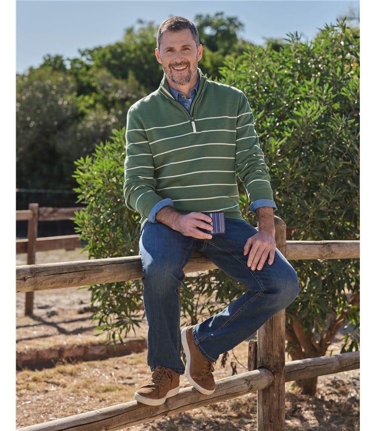 Cotton Half Zip Jumper