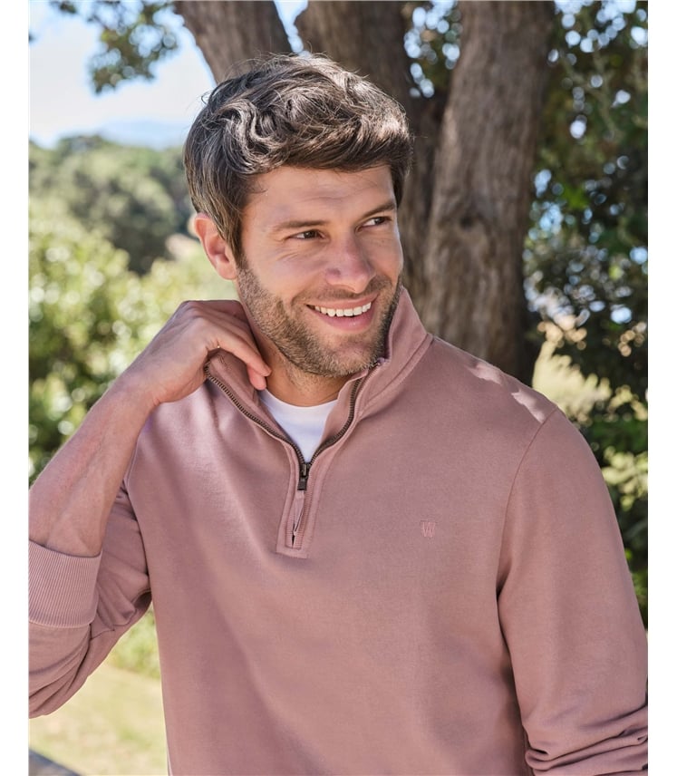 Cotton Half Zip Jumper