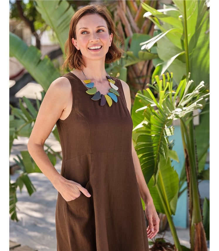 Womens Pocket Pinafore Dress