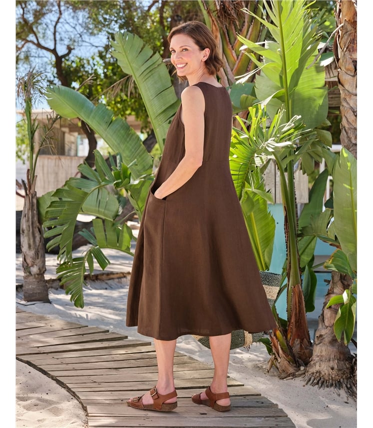 Womens Pocket Pinafore Dress