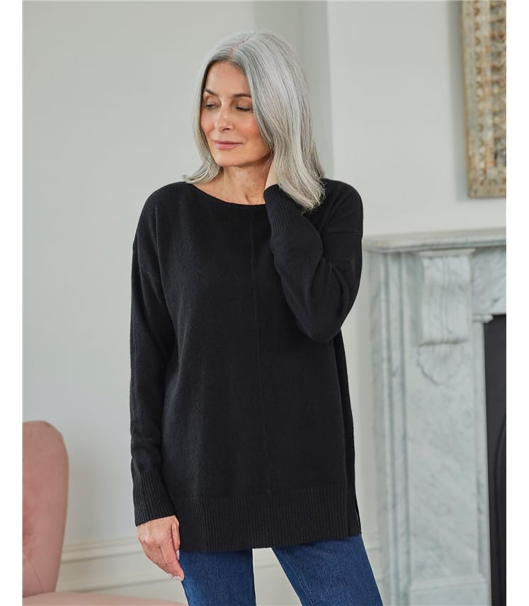Luxurious Cashmere Boat Neck Sweater