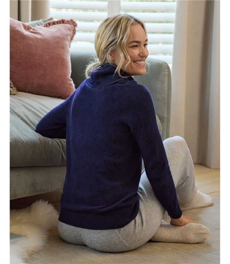 Pullover aus Kaschmir mit Wasserfallausschnitt für Damen