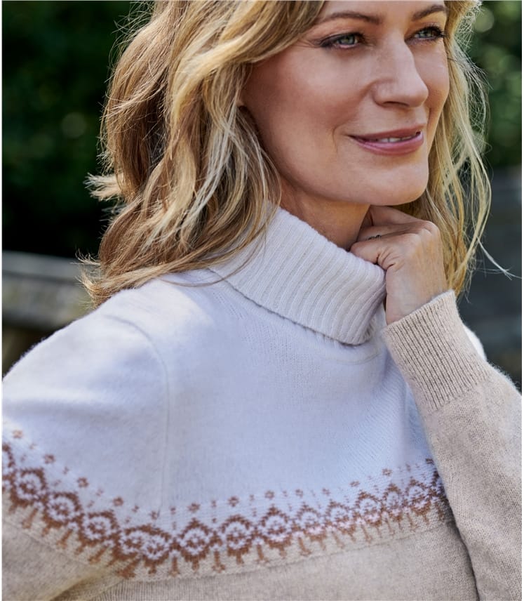 fairisle roll neck jumper