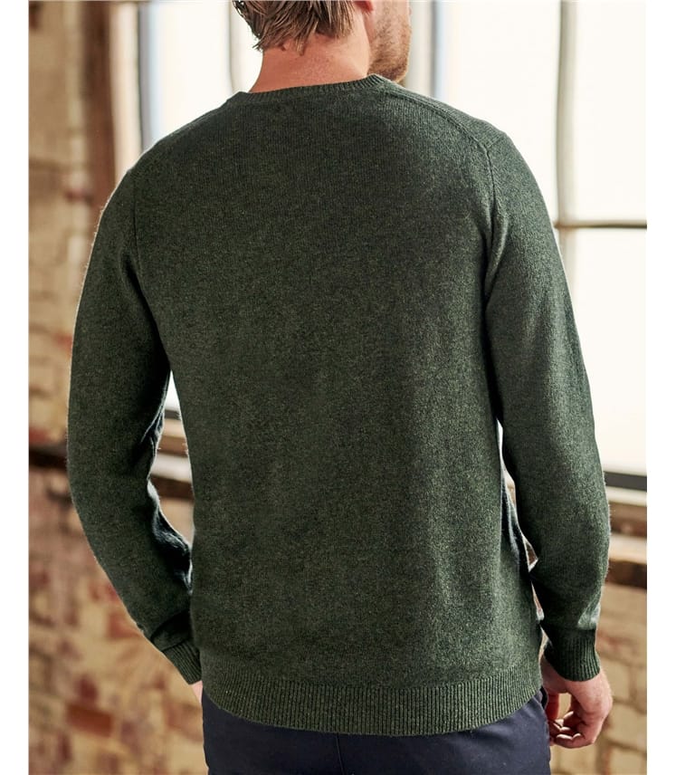 Mens Lambswool V Neck Jumper