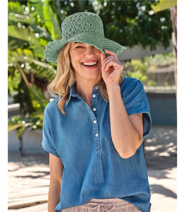 Scallop Edge Straw Hat