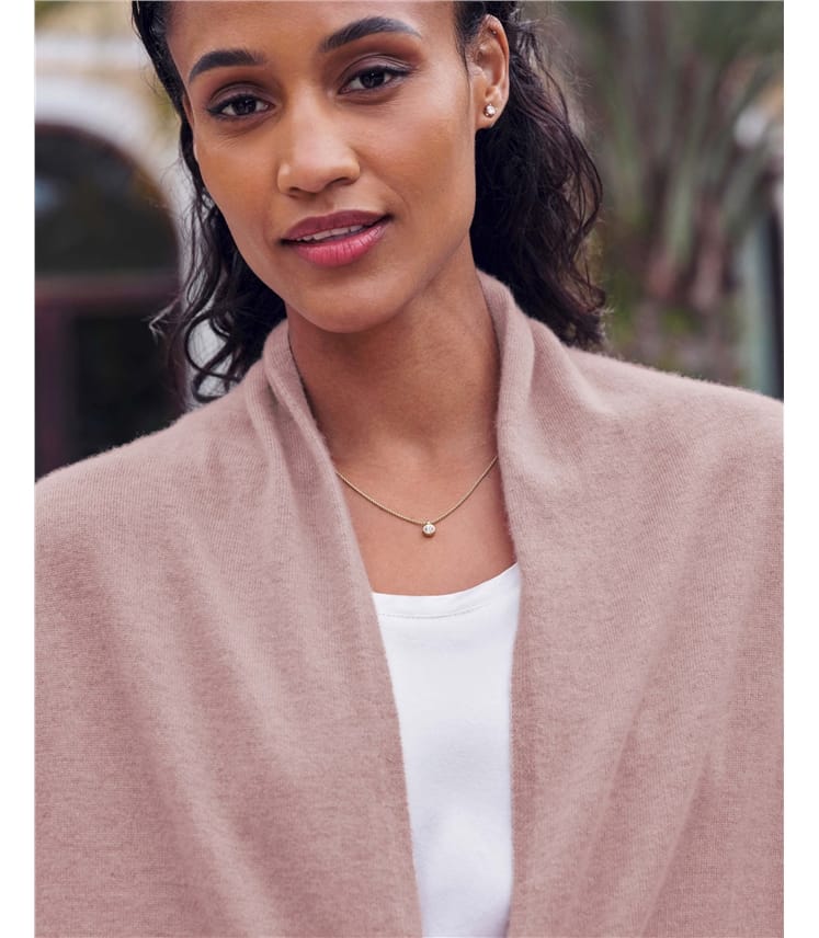 Wool Cash Edge To Edge Cardigan