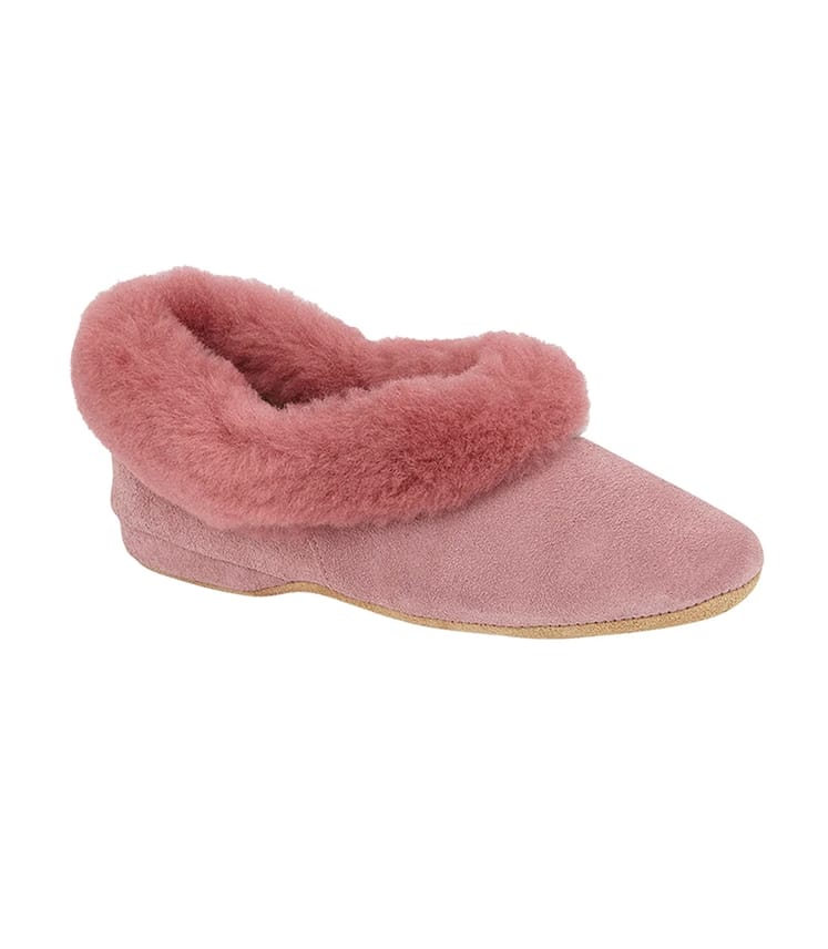 Womens Collar Sheepskin Slippers