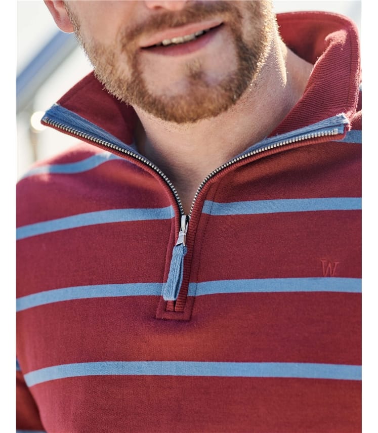 Cotton Half Zip Jumper