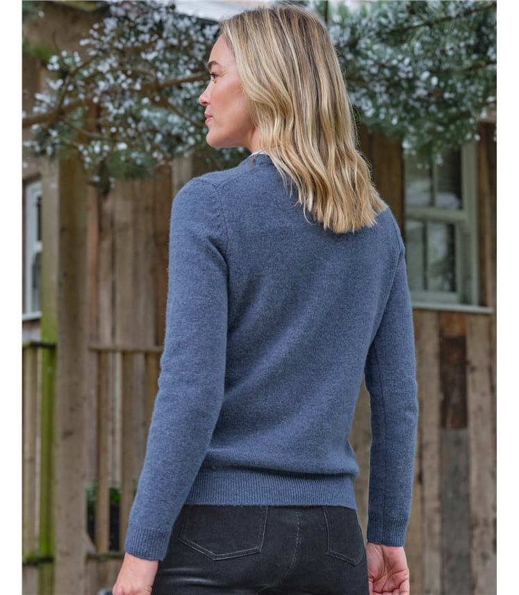 Womens Lambswool V Neck Jumper