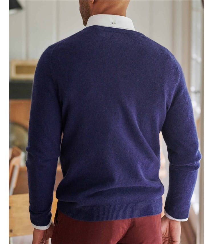 Mens Pure Cashmere V Neck