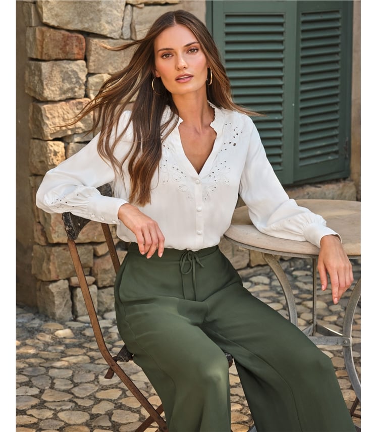 Satin Embroidered Blouse