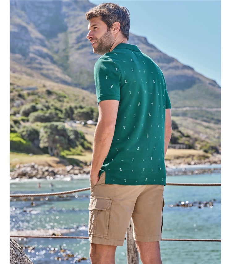 Poloshirt aus texturierter Bio-Baumwolle