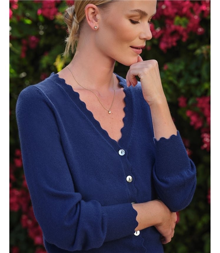 Scalloped Edge Cardigan
