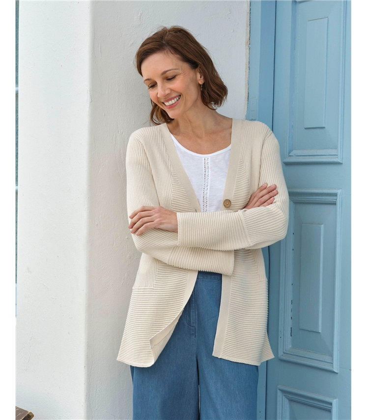 One Buttoned Relaxed Cardigan