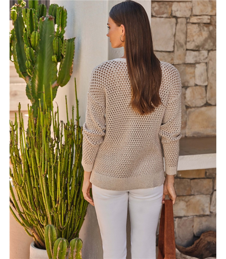 Cotton V Neck Sweater