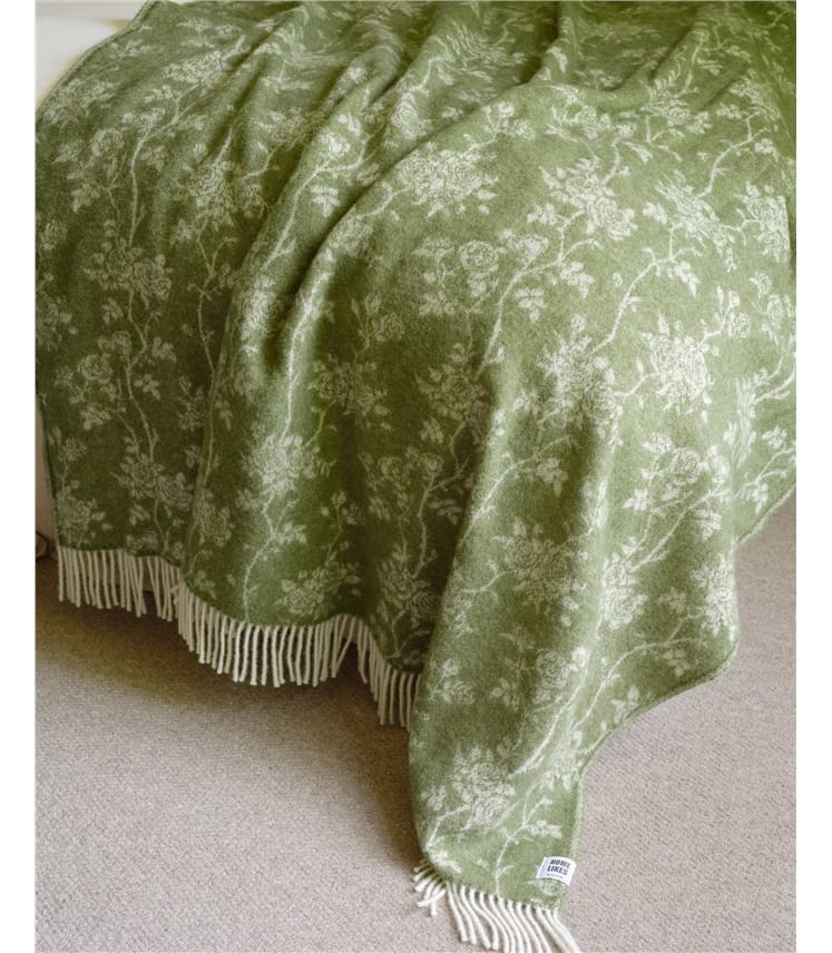Roses Recycled Wool Throw