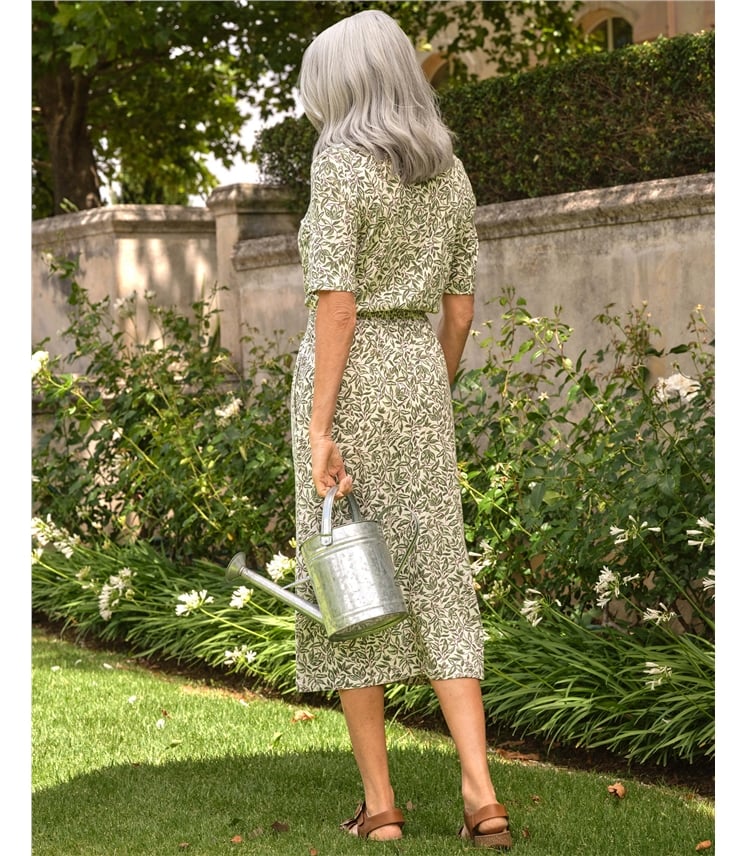 Shirred Waist Jersey Dress