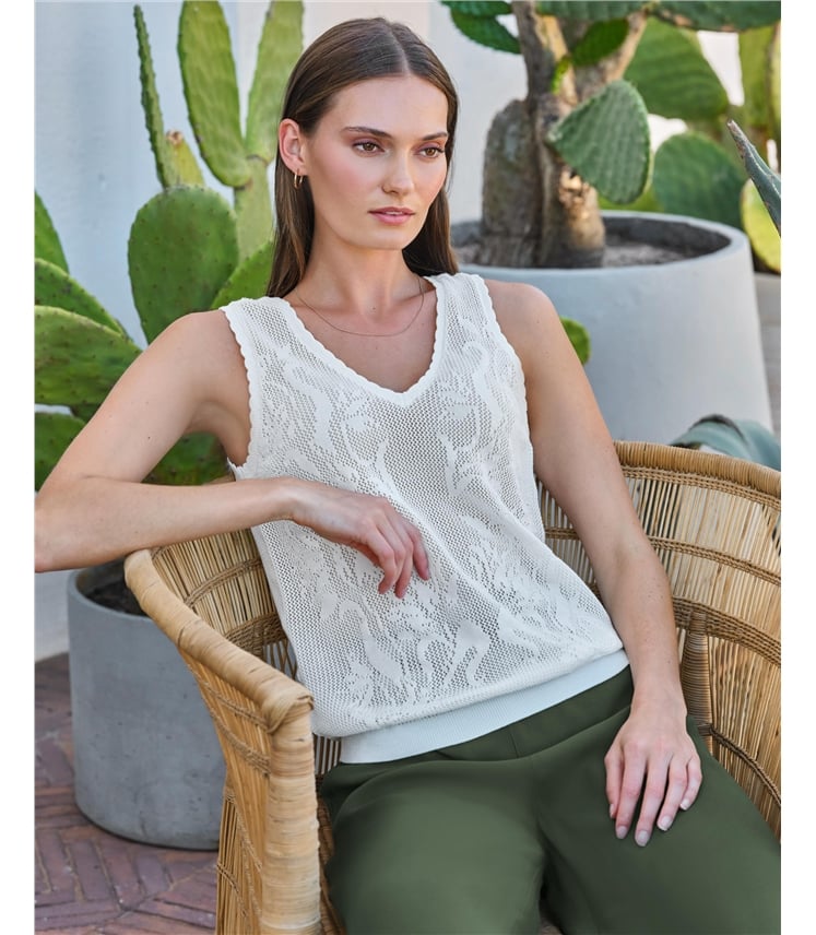 Cotton Lace Vest