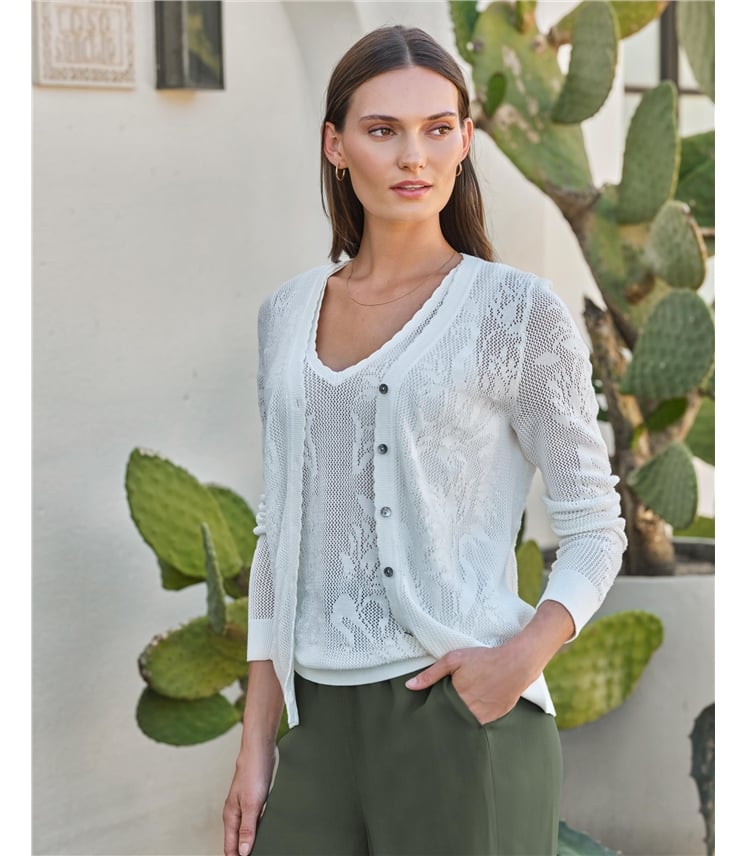 Cotton Lace Cardigan