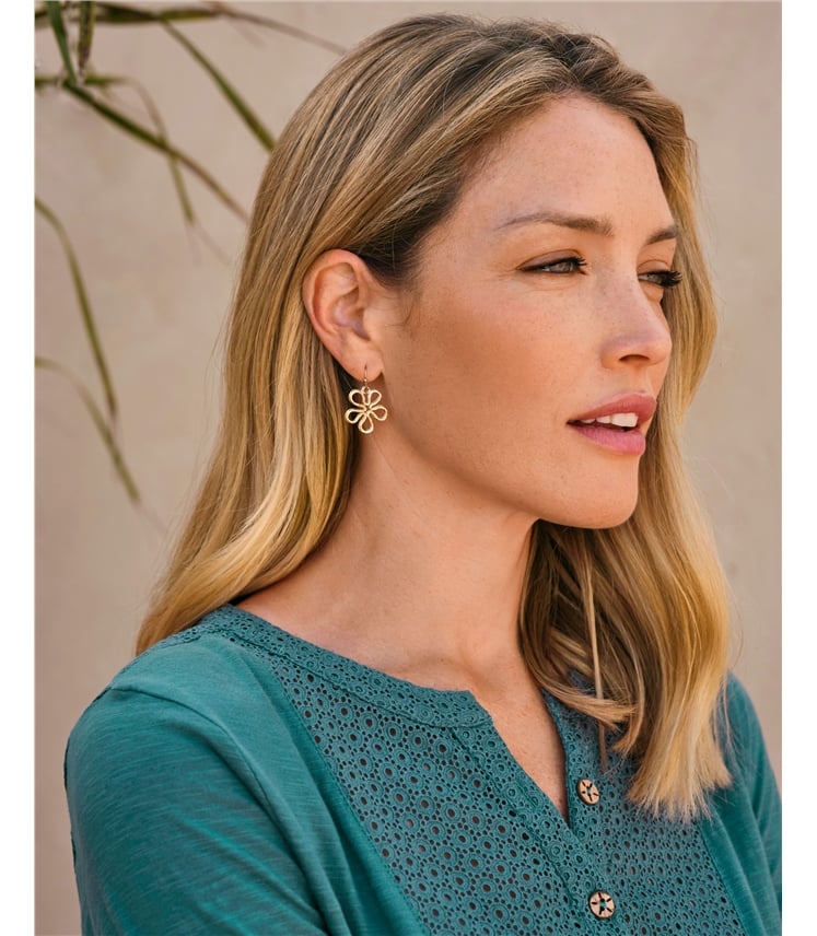 Metal Flower Earring