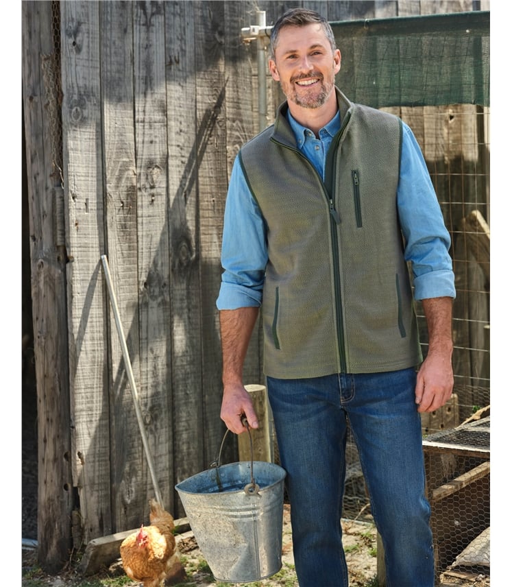 Strukturierte Weste mit durchgehendem Reißverschluss