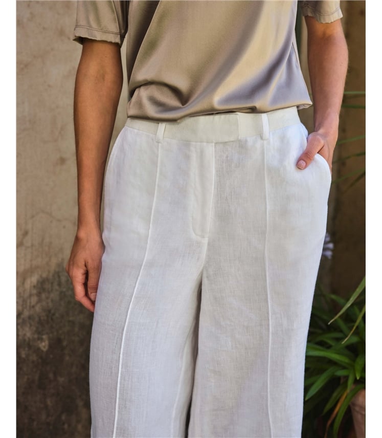 Pure Linen Wide Leg Trouser