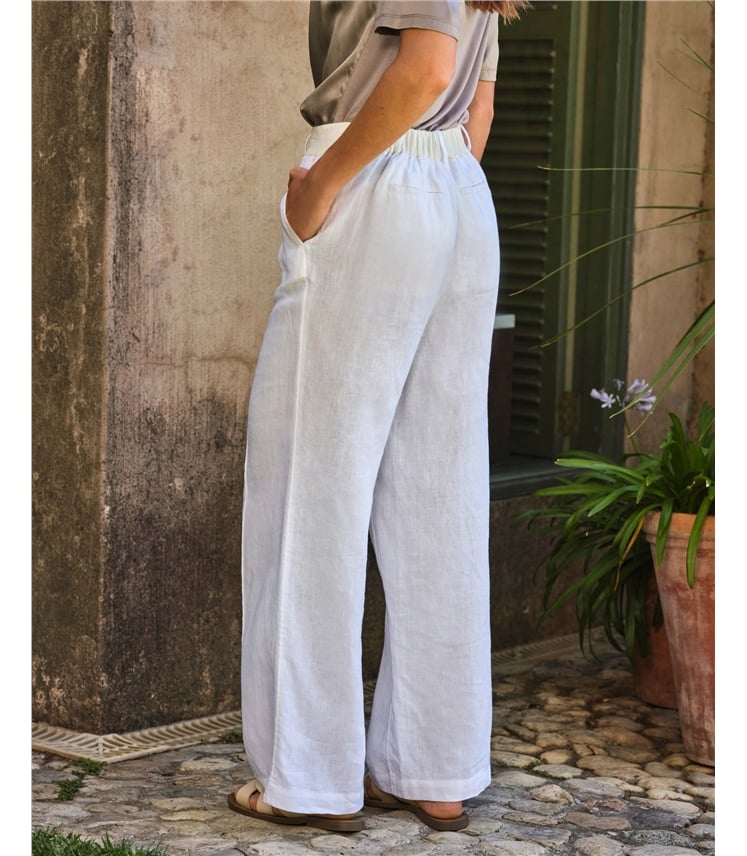 Pure Linen Wide Leg Trouser