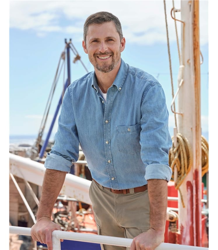 Chemise en coton chambray