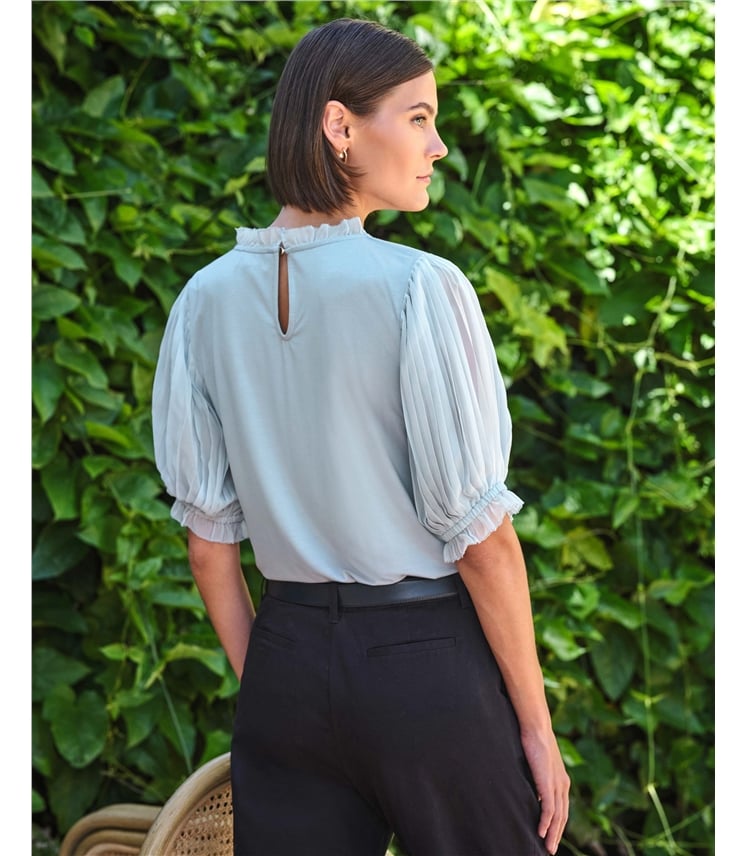 Pleat Sleeve Top