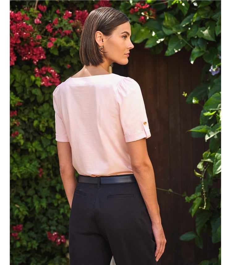 Button Tab Sleeve Tee