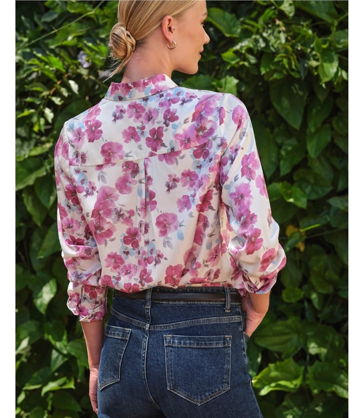 Sand Washed Pure Silk Satin Blouse