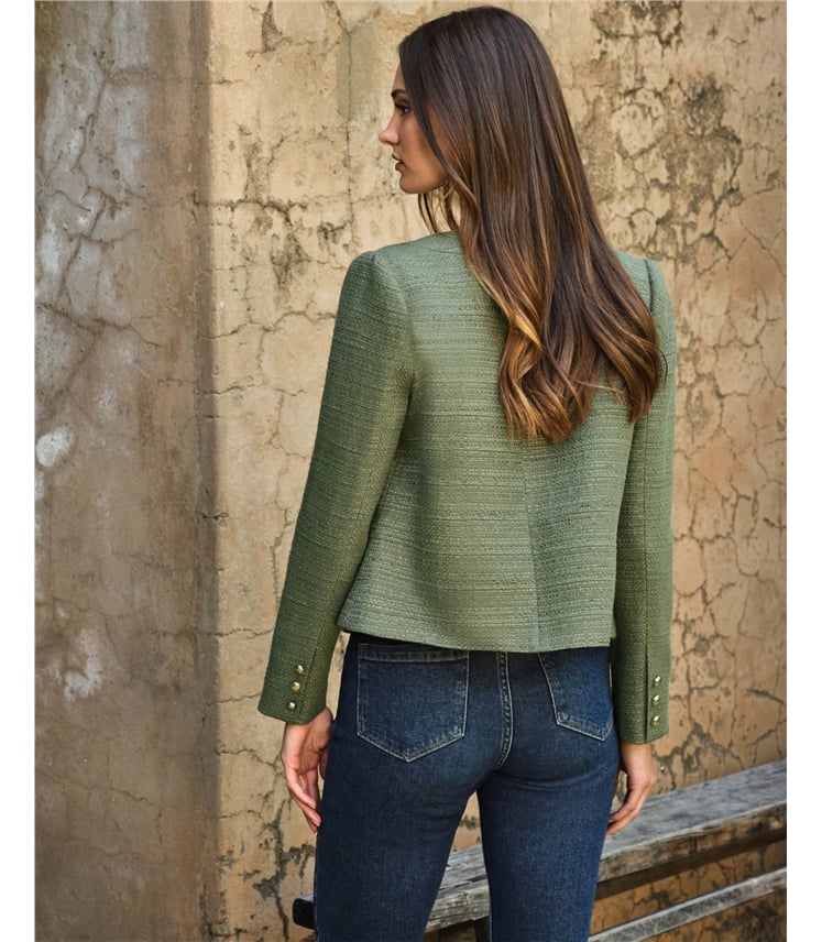 Boucle Collarless Jacket
