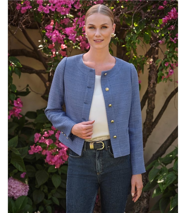 Boucle Collarless Jacket